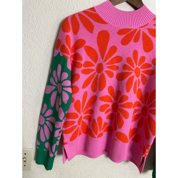 Gorman Rambling Jumper Floral Intarsia Sweater Merino Wool Womans US6 - Picture 6 of 13